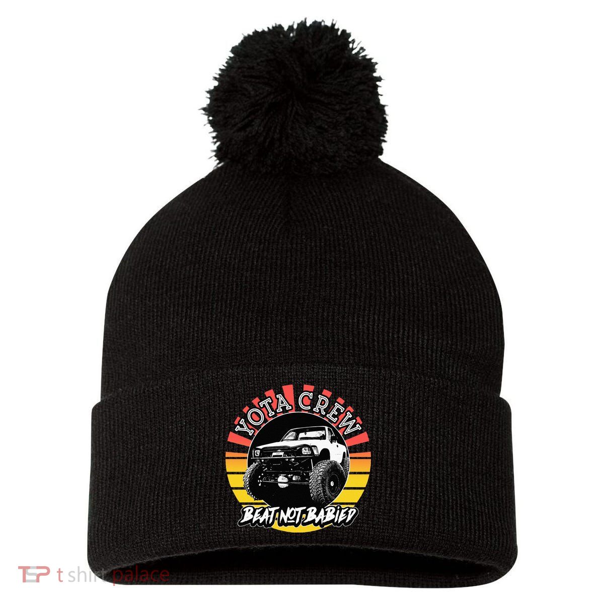 4X4 Off Road Rock Crawler Overland Mud Truck Pom Pom 12in Knit Beanie
