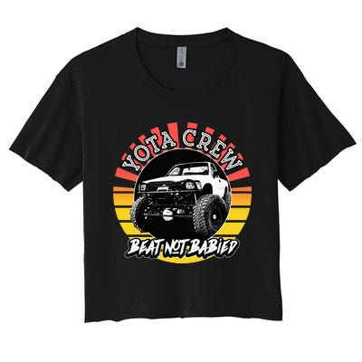 4X4 Off Road Rock Crawler Overland Mud Truck Women's Crop Top Tee