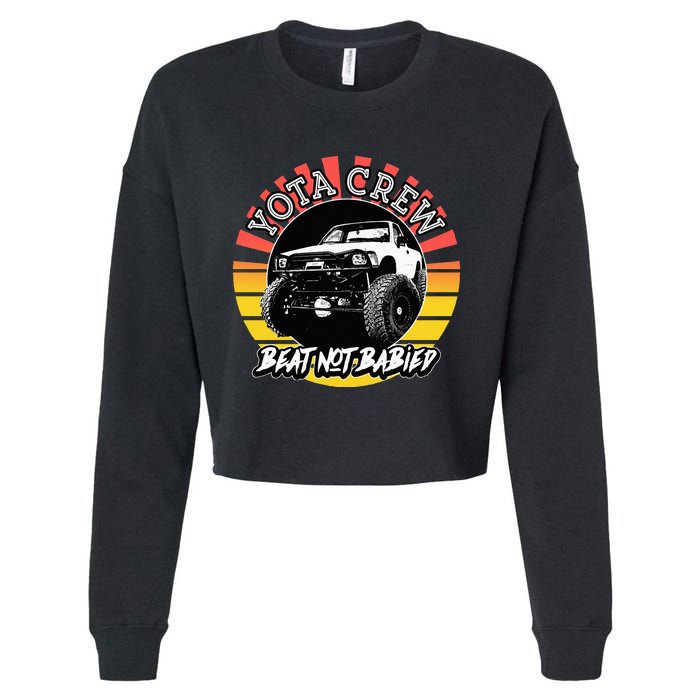 4X4 Off Road Rock Crawler Overland Mud Truck Cropped Pullover Crew