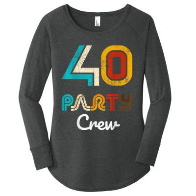 40 Party Crew - 40 Year Old Vintage 1983 40th Birthday Gift Women's Perfect Tri Tunic Long Sleeve Shirt