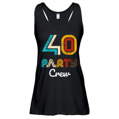 40 Party Crew - 40 Year Old Vintage 1983 40th Birthday Gift Ladies Essential Flowy Tank