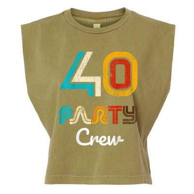 40 Party Crew - 40 Year Old Vintage 1983 40th Birthday Gift Garment-Dyed Women's Muscle Tee