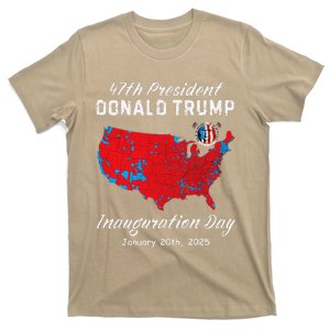 47th President Donald Trump Inauguration Day 2025 Map T-Shirt