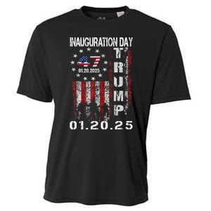 47th President Donald Trump Inauguration Day 2025 U.S.A Flag Cooling Performance Crew T-Shirt