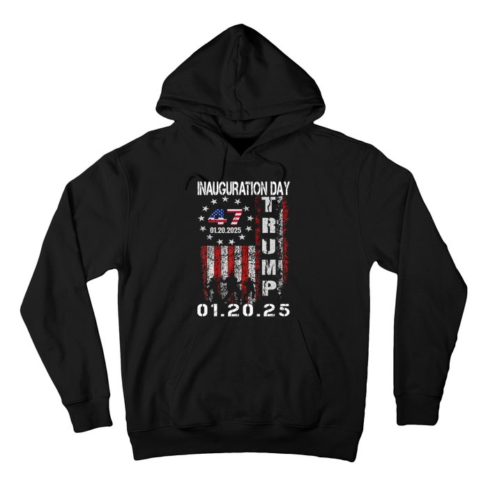 47th President Donald Trump Inauguration Day 2025 U.S.A Flag Hoodie