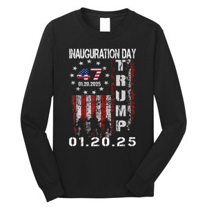 47th President Donald Trump Inauguration Day 2025 U.S.A Flag Long Sleeve Shirt