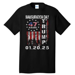 47th President Donald Trump Inauguration Day 2025 U.S.A Flag Tall T-Shirt