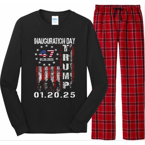 47th President Donald Trump Inauguration Day 2025 U.S.A Flag Long Sleeve Pajama Set