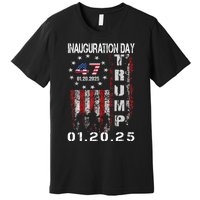 47th President Donald Trump Inauguration Day 2025 U.S.A Flag Premium T-Shirt