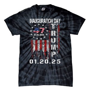 47th President Donald Trump Inauguration Day 2025 U.S.A Flag Tie-Dye T-Shirt