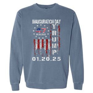 47th President Donald Trump Inauguration Day 2025 U.S.A Flag Garment-Dyed Sweatshirt