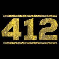 412 Pittsburgh Distressed Chain Yinzer City Retro Cooling Performance Crew T-Shirt