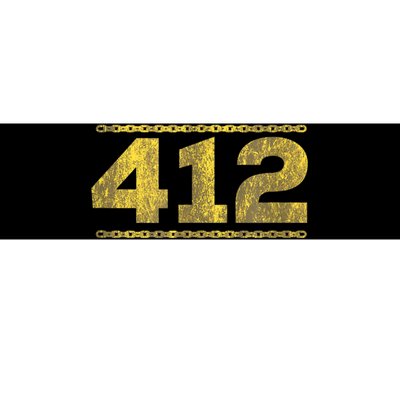 412 Pittsburgh Distressed Chain Yinzer City Retro Bumper Sticker