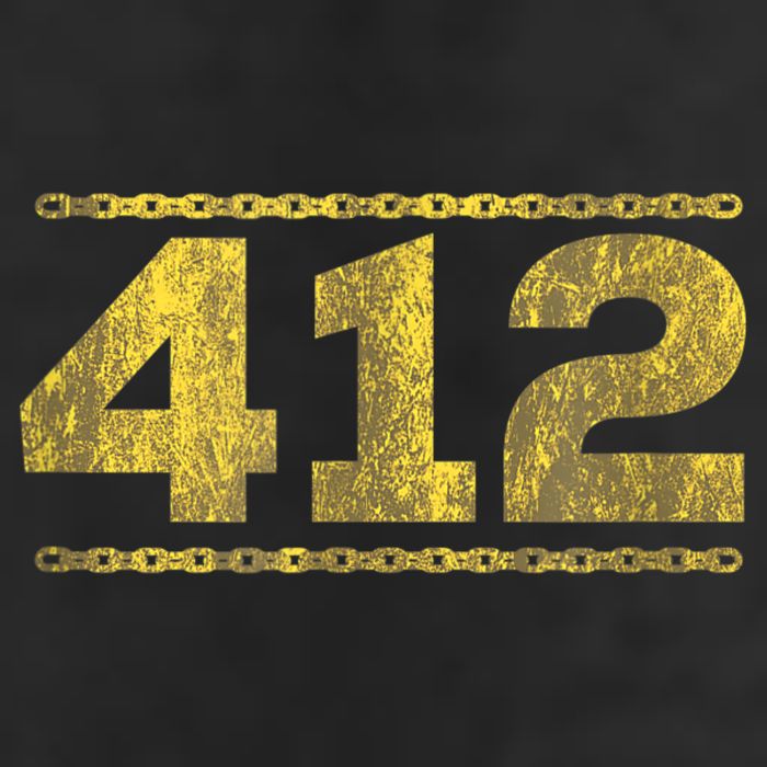 412 Pittsburgh Distressed Chain Yinzer City Retro Adult Drive Performance Visor