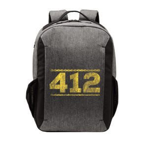 412 Pittsburgh Distressed Chain Yinzer City Retro Vector Backpack