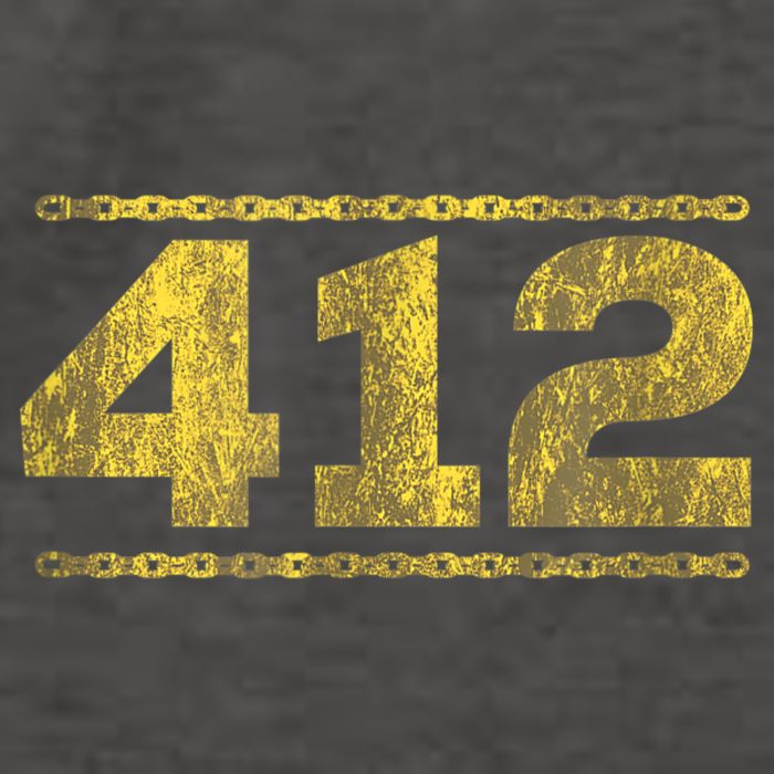 412 Pittsburgh Distressed Chain Yinzer City Retro Vector Backpack