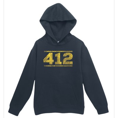 412 Pittsburgh Distressed Chain Yinzer City Retro Urban Pullover Hoodie