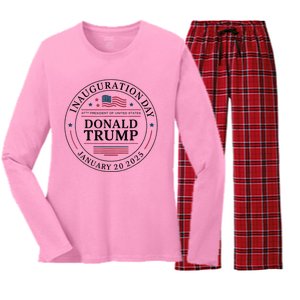 47th President Donald Trump Inauguration 2025 Women's Long Sleeve Flannel Pajama Set 