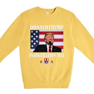 47 President Donald Trump Inauguration Day 2025 Memorabilia Premium Crewneck Sweatshirt