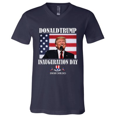 47 President Donald Trump Inauguration Day 2025 Memorabilia V-Neck T-Shirt