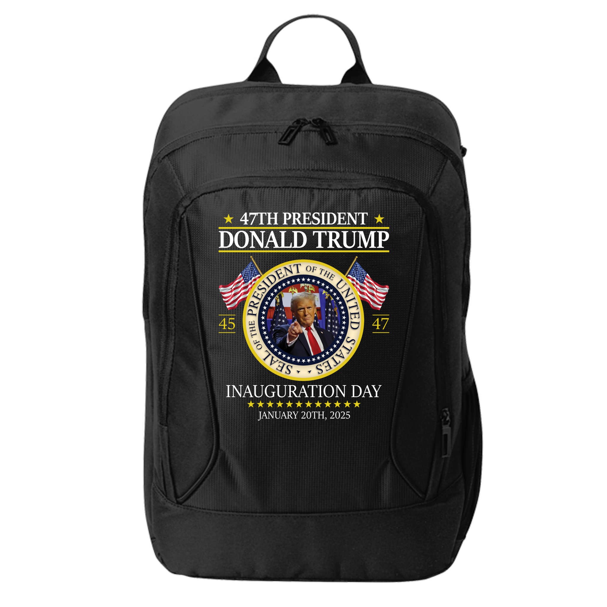 47th President Donald Trump Inauguration Day 2025 Design City Backpack