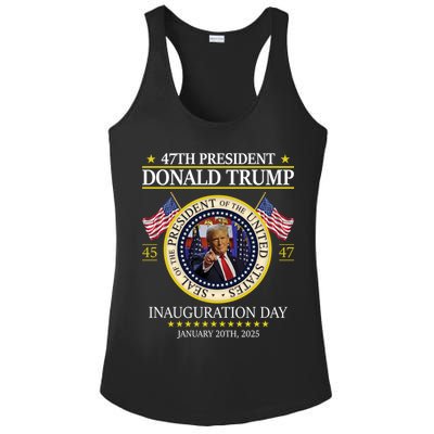 47th President Donald Trump Inauguration Day 2025 Design Ladies PosiCharge Competitor Racerback Tank