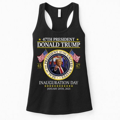 47th President Donald Trump Inauguration Day 2025 Design Womens Tank Top