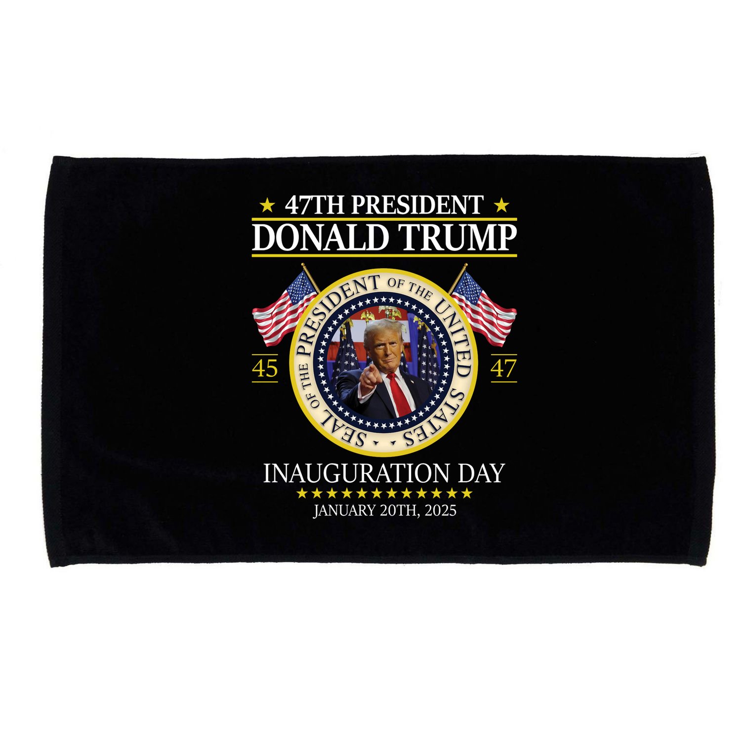 47th President Donald Trump Inauguration Day 2025 Design Microfiber Hand Towel