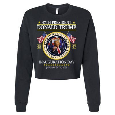 47th President Donald Trump Inauguration Day 2025 Design Cropped Pullover Crew