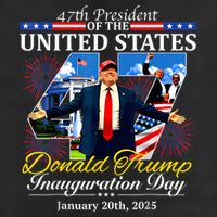 47 President Donald Trump Inauguration Day 2025 7 Panel Mesh Trucker Snapback Hat