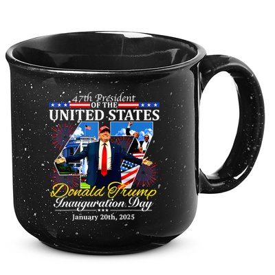 47 President Donald Trump Inauguration Day 2025 15oz Campfire Ceramic Mug