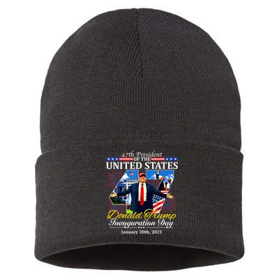47 President Donald Trump Inauguration Day 2025 Sustainable Knit Beanie