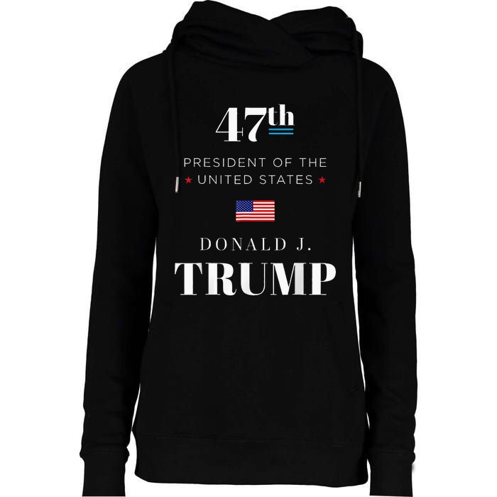 47th President Donald J. Trump Inauguration Day 2025 Womens Funnel Neck Pullover Hood