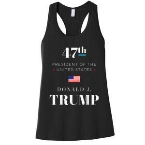 47th President Donald J. Trump Inauguration Day 2025 Women's Racerback Tank