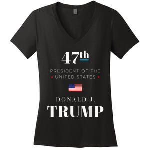 47th President Donald J. Trump Inauguration Day 2025 Women's V-Neck T-Shirt