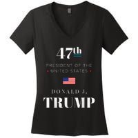 47th President Donald J. Trump Inauguration Day 2025 Women's V-Neck T-Shirt