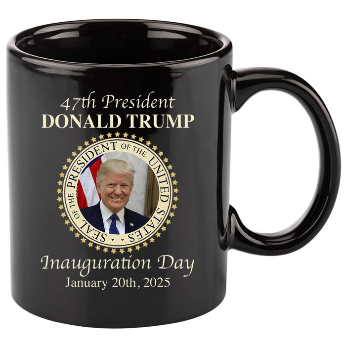 47th President Donald Trump Inauguration 2025 Memorabilia 11oz C Handle Ceramic Mug