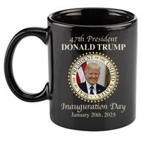 47th President Donald Trump Inauguration 2025 Memorabilia 11oz C Handle Ceramic Mug