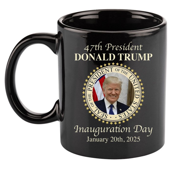 47th President Donald Trump Inauguration 2025 Memorabilia 11oz C Handle Ceramic Mug