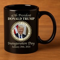 47th President Donald Trump Inauguration 2025 Memorabilia 11oz C Handle Ceramic Mug
