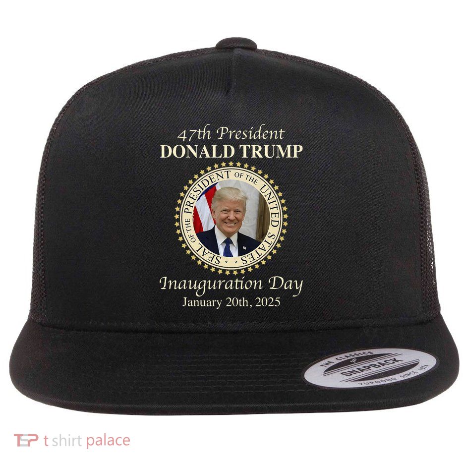 47th President Donald Trump Inauguration 2025 Memorabilia Flatbill Hat