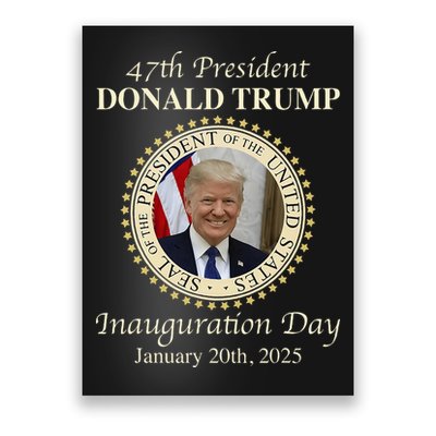 47th President Donald Trump Inauguration 2025 Memorabilia Poster