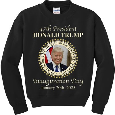 47th President Donald Trump Inauguration 2025 Memorabilia Kids Sweatshirt