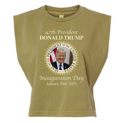 47th President Donald Trump Inauguration 2025 Memorabilia Garment-Dyed Women's Muscle Tee