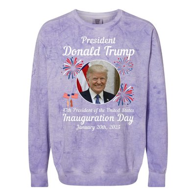 47th President Donald Trump Inauguration Day Colorblast Crewneck Sweatshirt