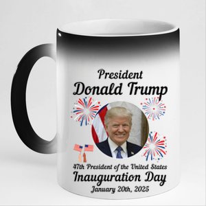 47th President Donald Trump Inauguration Day 11oz Black Color Changing Mug