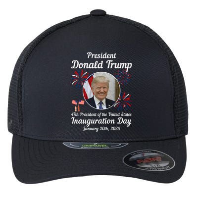 47th President Donald Trump Inauguration Day Flexfit Unipanel Trucker Cap