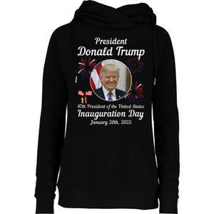 47th President Donald Trump Inauguration Day Womens Funnel Neck Pullover Hood