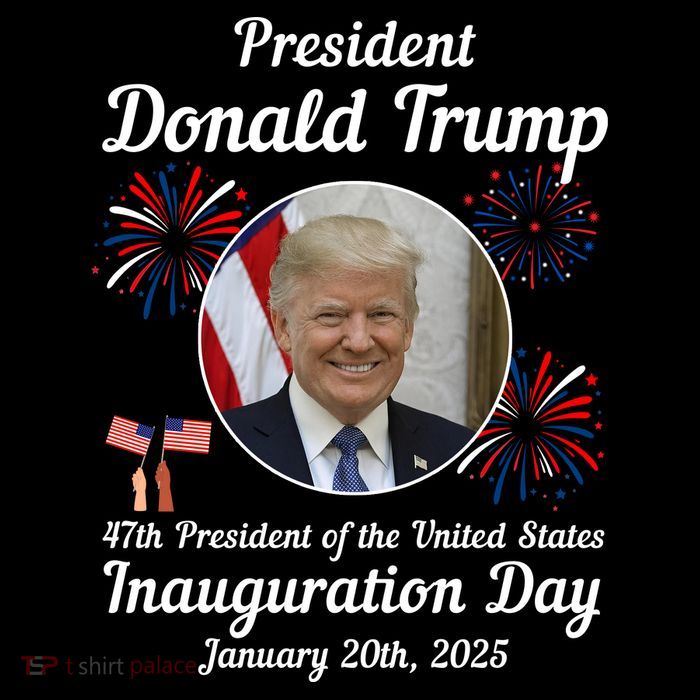 47th President Donald Trump Inauguration Day Flat Bill Trucker Hat