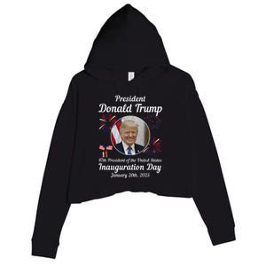 47th President Donald Trump Inauguration Day Crop Fleece Hoodie